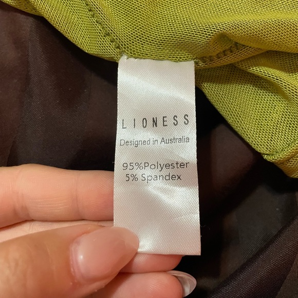 XS Green "The Goddess" Lioness Princess Polly Asymmetrical 90s Midi Dress - Picture 9 of 12